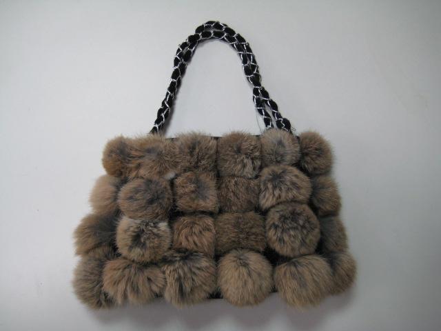 herbette | 乐天海外销售: 兔皮毛 bonbori 袋自然戈马妇女的母亲节